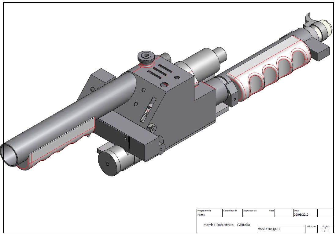 I disegni costruttivi per il Proton pack di GBitalia